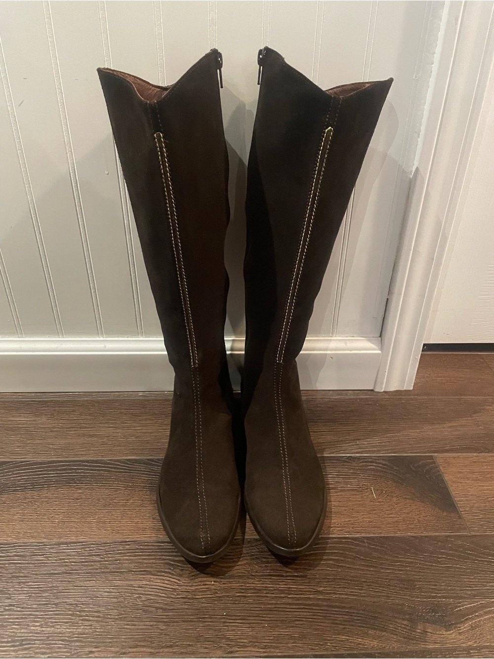Sundance Catalog 100% Suede Knee High Quiet Luxury Old Money Dark Brown 36/US 6